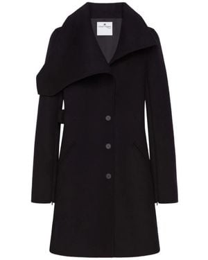 Courreges Single-Breasted Coats - Black