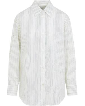 Studio Nicholson Overhemden ,Veelkleurig ,Katoen Rouen Shirt - Wit