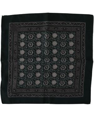Dolce & Gabbana Pañuelo cuadrado de bolsillo de seda multicolor - Negro