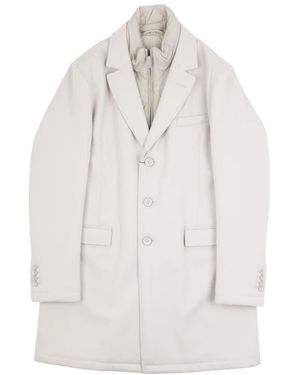 Herno Jassen ,Wit ,Leer Single-Breasted Coats