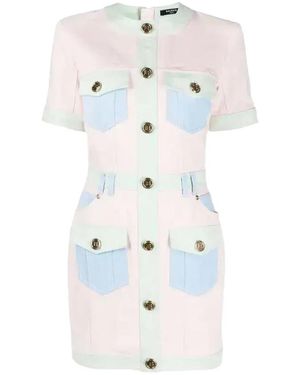 Balmain Shirt Dresses - Blanco