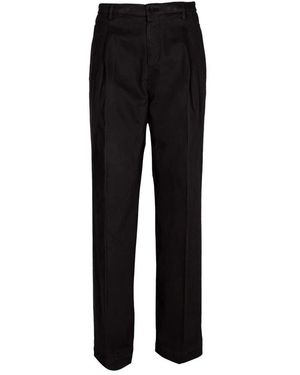 BRIGLIA Straight Trousers - Negro