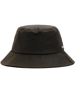 Barbour Accessoires ,Groen ,Katoen Delilah Waxed Bucket Hat - Zwart