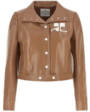 Courreges Reedition Vinyl Jas - Bruin