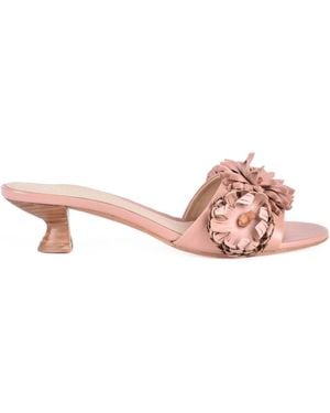Paloma Barceló Houten Hak Muiltje Sandaal - Roze