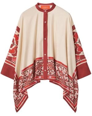 La DoubleJ Zijden Foulard Blouse - Rood