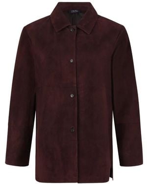 Max Mara Suede Shirt Jacket - Paars