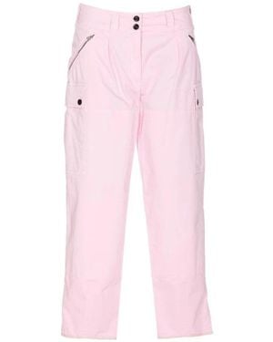 Tom Ford Tailored Fit Cropped Cotton Cargo Trousers - Pink