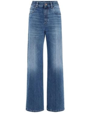 Brunello Cucinelli Wide Jeans - Blu