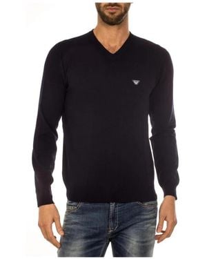 Armani Jeans V-Neck Knitwear - Black