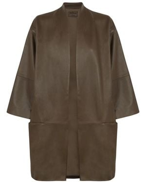 Cortana Leather Jackets - Marrone