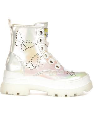 Buffalo Lace-Up Boots - Natural