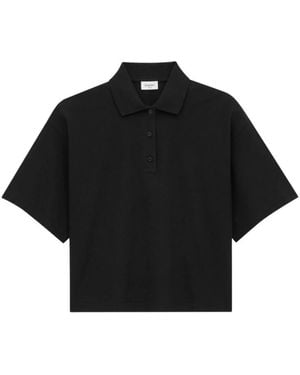 Saint Laurent Polo Shirts - Black
