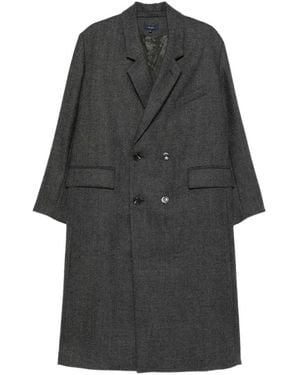 Soeur Grauer Mantel Mit Doppelreihiger Knopfleiste Und Taschen - Schwarz