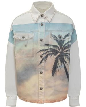 Palm Angels Denim Jackets - Gris