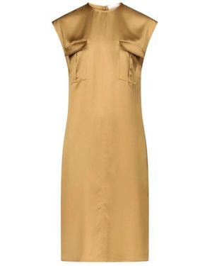 Loulou de Saison Kleedjes ,Geel ,Midi Kleedjes - Metallic