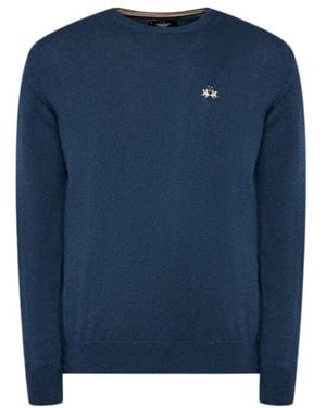 La Martina Pullover Mit Rundhalsausschnitt - Blau