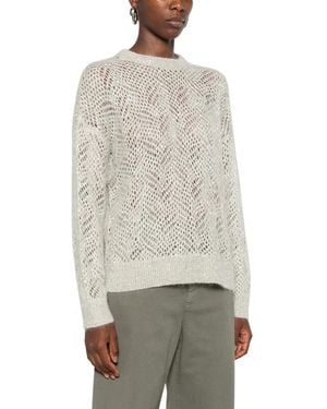 Brunello Cucinelli Round-Neck Knitwear - Gris