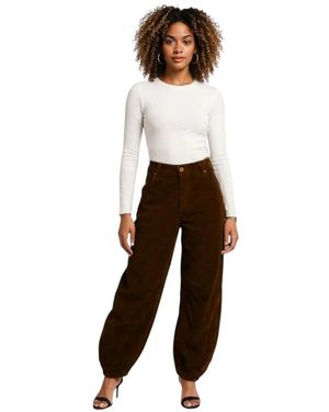 Please Ribfluweel Buggy Broek - Zwart