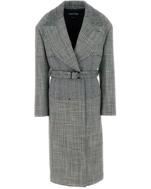 Tom Ford Wollen Patchwork Jas - Grijs