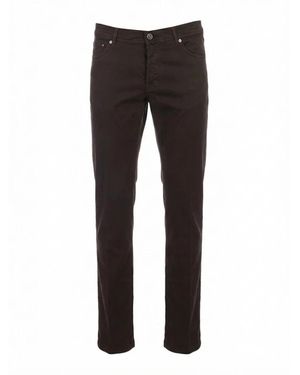 Kiton Broeken ,Bruin ,Katoen Five-Pocket Straight-Leg Broeken - Grijs