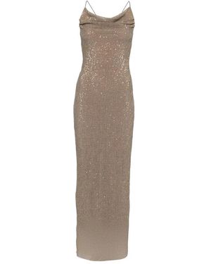 L'idée Sequin Cowl Neck Dress - Bruin
