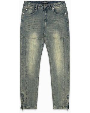 BLACK BANANAS Jeans ,Blauw ,Denim Zip Seamed Denim - Grijs