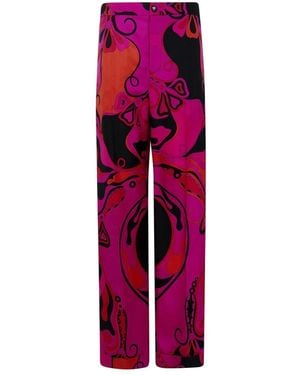 PUCCI Straight Trousers - Red