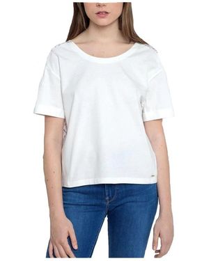 Pepe Jeans Achterknoop T-Shirt Belinda - Wit