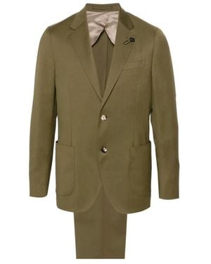 Lardini Single Breasted Suits - Green