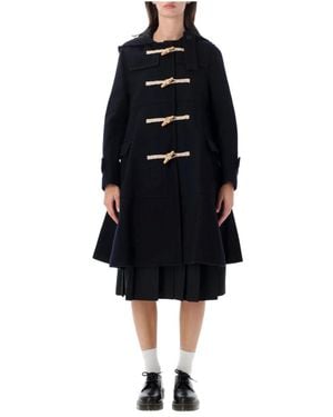 Comme des Garçons Single-Breasted Coats - Negro