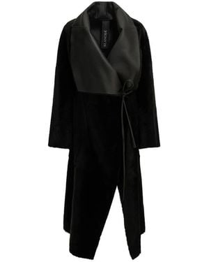 Blancha Belted Coats - Negro