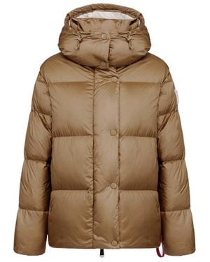 AFTER LABEL Glänzende Nylon Kipnuk Daunenjacke - Braun