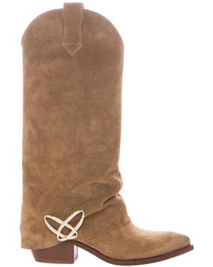 Ovyè Schoenen Laarzen Voor Vrouwen - Bruin