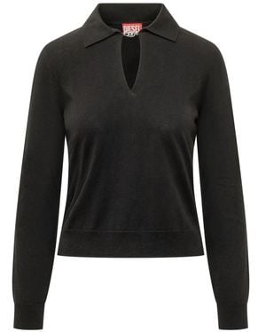 DIESEL V-Neck Truien - Zwart
