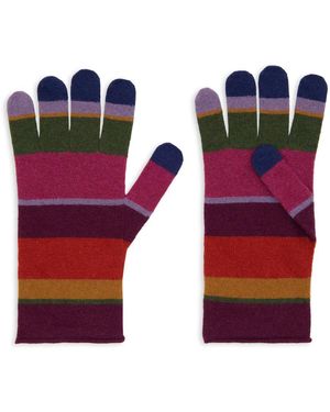 Gallo Lila handschuhe mit mehrfarbigen streifen - Rot