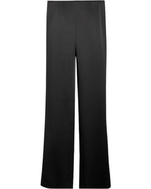 Gucci Broeken ,Zwart ,Satijn Crêpe Satin Broek - Grijs