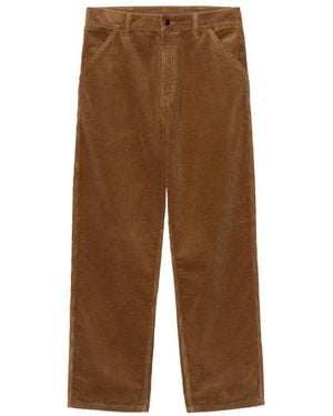 Carhartt Broeken ,Bruin ,Katoen Simple Pant Corduroy