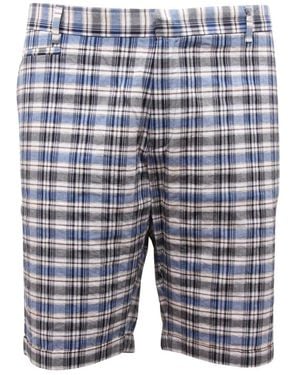 Tonello N5081 Bermuda Check Shorts - Blau