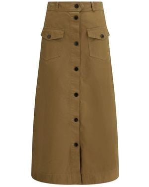 Saint Laurent Midi Skirts - Verde