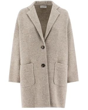 Le Tricot Perugia Single-Breasted Coats - Brown