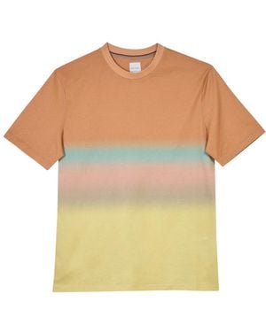 Paul Smith Gestreiftes Nebel T-Shirt Baumwolle - Mehrfarbig