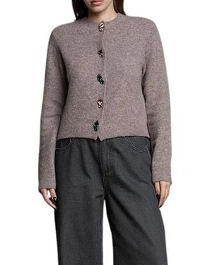 Kaos Rundhals-Cardigan - Grau