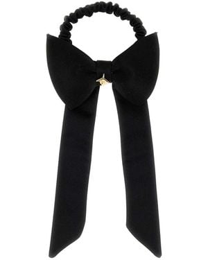 Ferragamo Satijnen Scrunchie - Zwart