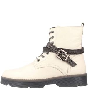 Gioseppo Schoenen ,Wit ,Enkellaarsjes - Naturel