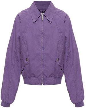 Versace Jassen ,Paars ,Katoen Cotton Jacket