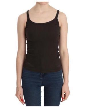 Pink Memories Sleeveless Tops - Black