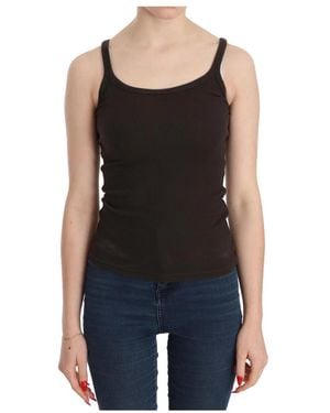 Pink Memories Sleeveless Tops - Black