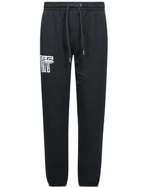Off-White c/o Virgil Abloh Broeken ,Zwart ,Katoen Motion Arrow Cuffed Sweatpant - Blauw