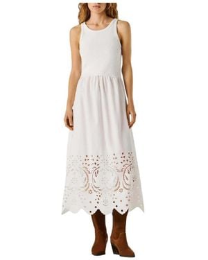 Pepe Jeans Midi Dresses - White